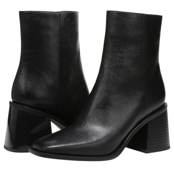 Sam Edelman Women's Size 9M Winnie Fashion Black Leather Ankle Boots Block Heels - Picture 12 of 16